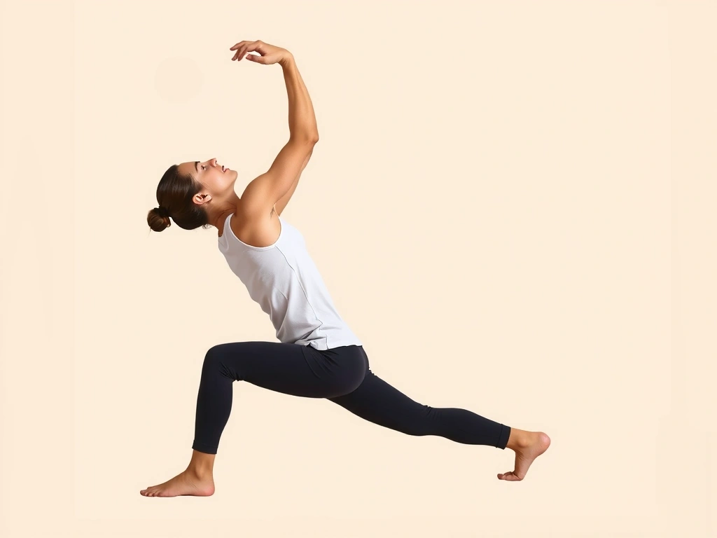 A person in a balanced yoga pose demonstrating strength and serenity.